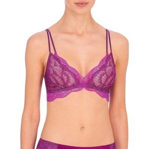 🆕 NATORI Double Time Lace Bralette Bra Medium Purple #725280